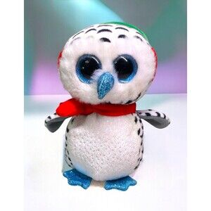 TY BEANIE BOOS NESTER The Christmas Owl 6” Plush Stuffed Animal